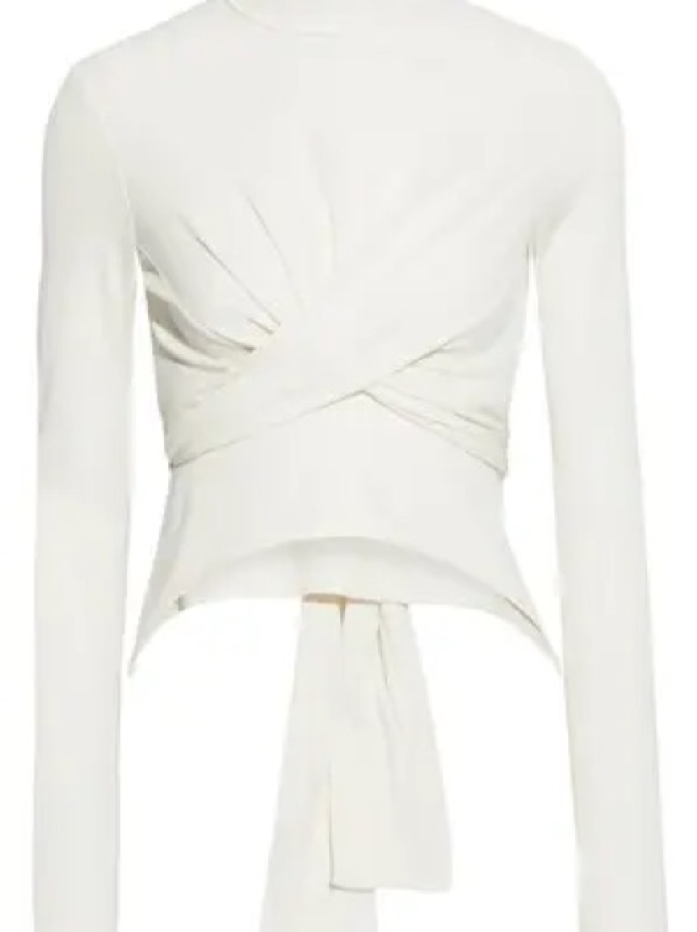 Helmut Lang Wrap-Effect Cream Long-Sleeve
